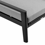 Cayman Outdoor Patio Adjustable Chaise Lounge Chair in Aluminum with Gray Cushions - Furniture City (CA)l