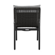Cayman Outdoor Patio Dining Chairs in Aluminum with Gray Cushions - Set of 2 - Furniture City (CA)l
