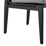 Cayman Outdoor Patio Dining Chairs in Aluminum with Gray Cushions - Set of 2 - Furniture City (CA)l