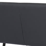 Coronado Contemporary Bench in Brushed Gray Powder Coated Finish and Gray Fabric - Furniture City (CA)l