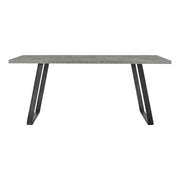Coronado Contemporary Dining Table in Gray Powder Coated Finish with Cement Gray Top - Furniture City (CA)l