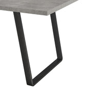 Coronado Contemporary Dining Table in Gray Powder Coated Finish with Cement Gray Top - Furniture City (CA)l