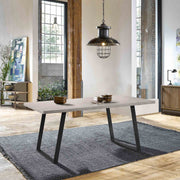 Coronado Contemporary Dining Table in Gray Powder Coated Finish with Cement Gray Top - Furniture City (CA)l