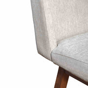 Constantine Swivel Counter Stool in Brown Oak Wood Finish with Beige Fabric - Furniture City (CA)l