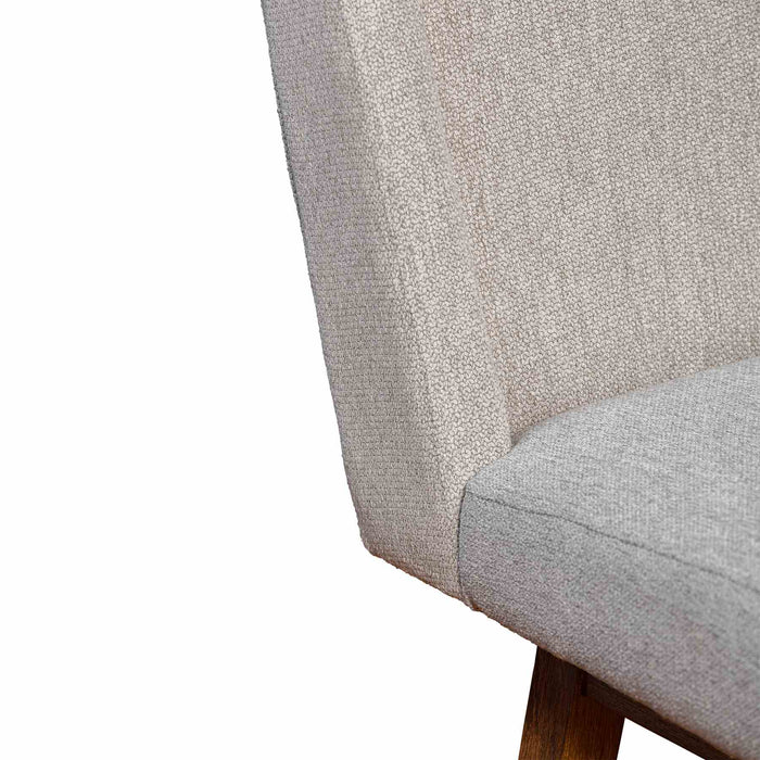 Constantine Swivel Counter Stool in Brown Oak Wood Finish with Taupe Fabric