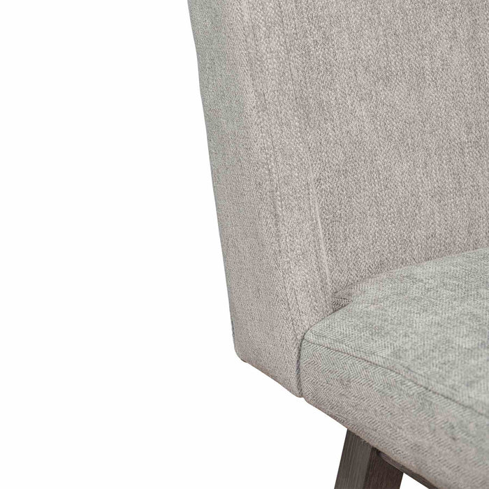 Constantine Swivel Counter Stool in Gray Oak Wood Finish with Mocha Fabric