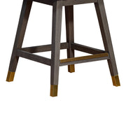 Constantine Swivel Counter Stool in Gray Oak Wood Finish with Mocha Fabric - Furniture City (CA)l