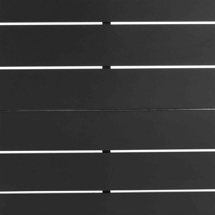 Clementine Outdoor Patio Round Coffee Table in Black Aluminum