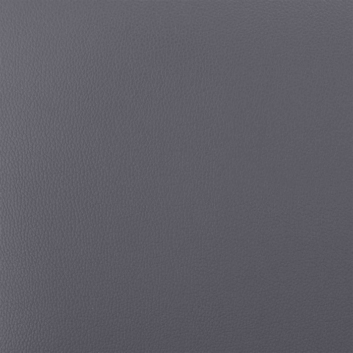 Charlotte Swivel Counter Stool in Black Metal and Gray Faux Leather