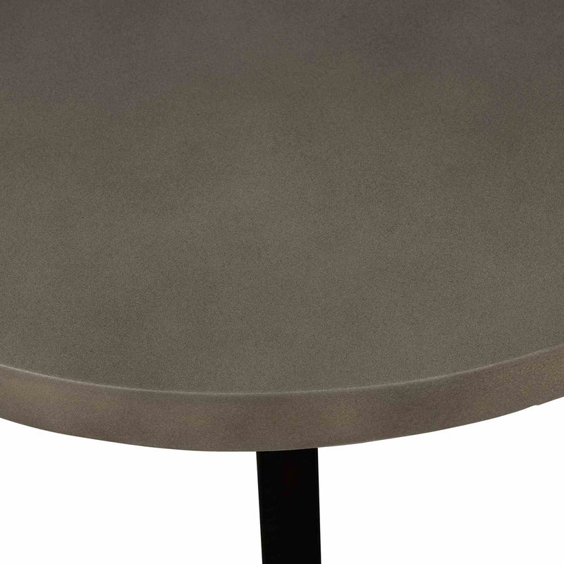 Chester Modern Concrete and Acacia Round Coffee Table - Furniture City (CA)l