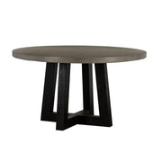 Chester Modern Concrete and Acacia Round Dining Table - Furniture City (CA)l