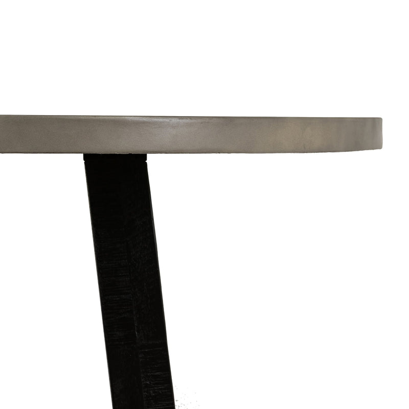 Chester Modern Concrete and Acacia Round Dining Table - Furniture City (CA)l