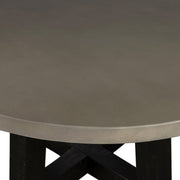 Chester Modern Concrete and Acacia Round Dining Table - Furniture City (CA)l