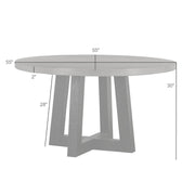 Chester Modern Concrete and Acacia Round Dining Table - Furniture City (CA)l