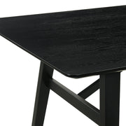 Channell Wood Dining Table in Black Finish - Furniture City (CA)l