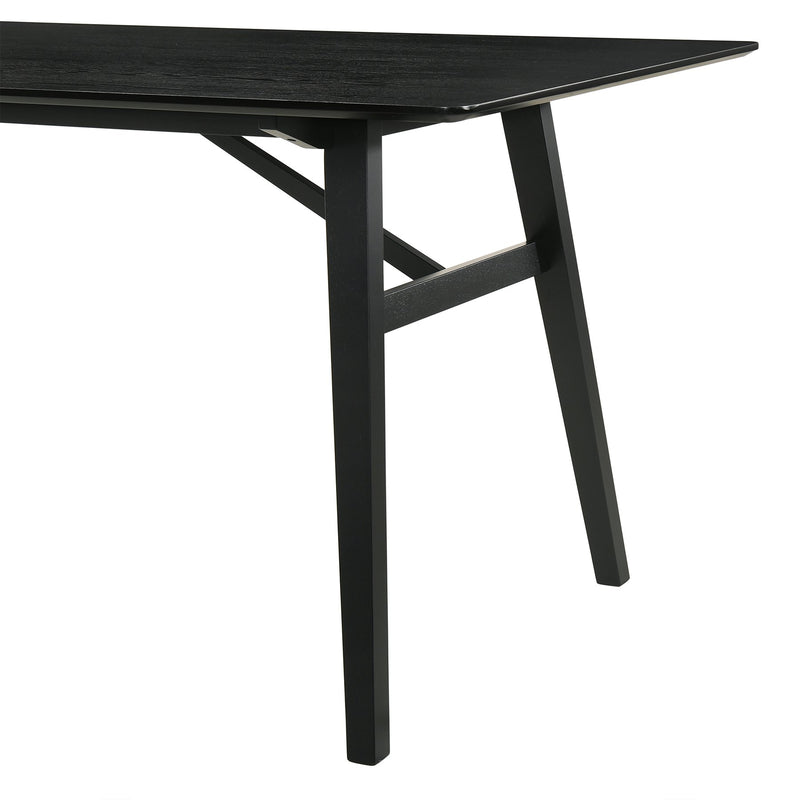 Channell Wood Dining Table in Black Finish - Furniture City (CA)l