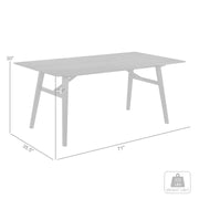 Channell Wood Dining Table in Black Finish - Furniture City (CA)l