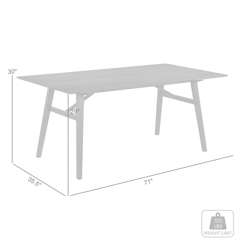 Channell Wood Dining Table in Black Finish - Furniture City (CA)l