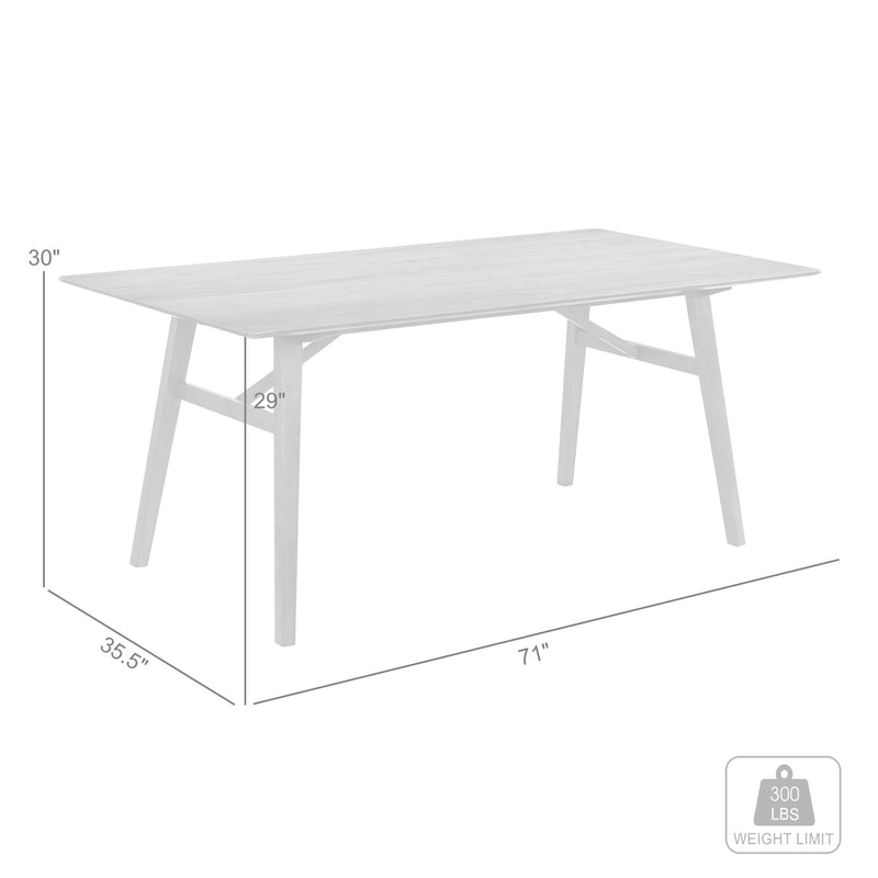 Channell Wood Dining Table in Walnut Finish - Furniture City (CA)l