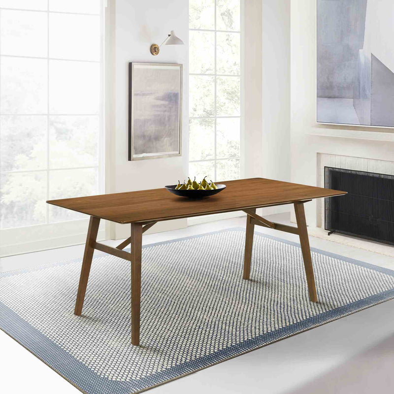 Channell Wood Dining Table in Walnut Finish - Furniture City (CA)l