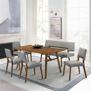 Channell Wood Dining Table in Walnut Finish - Furniture City (CA)l