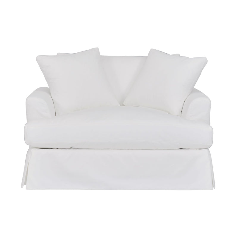 Ciara 53" Upholstered Chair and a Half in Pearl - Furniture City (CA)l