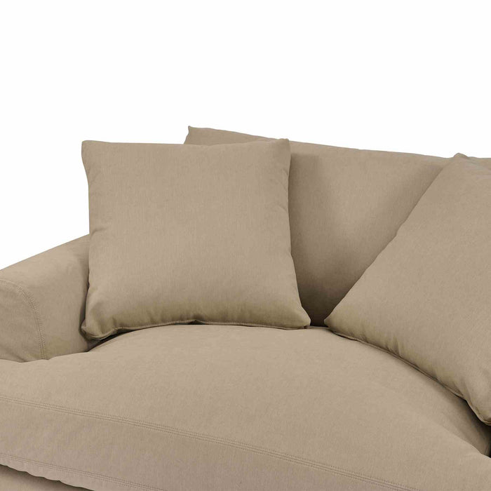 Ciara 53" Upholstered Chair and a Half in Sahara Brown