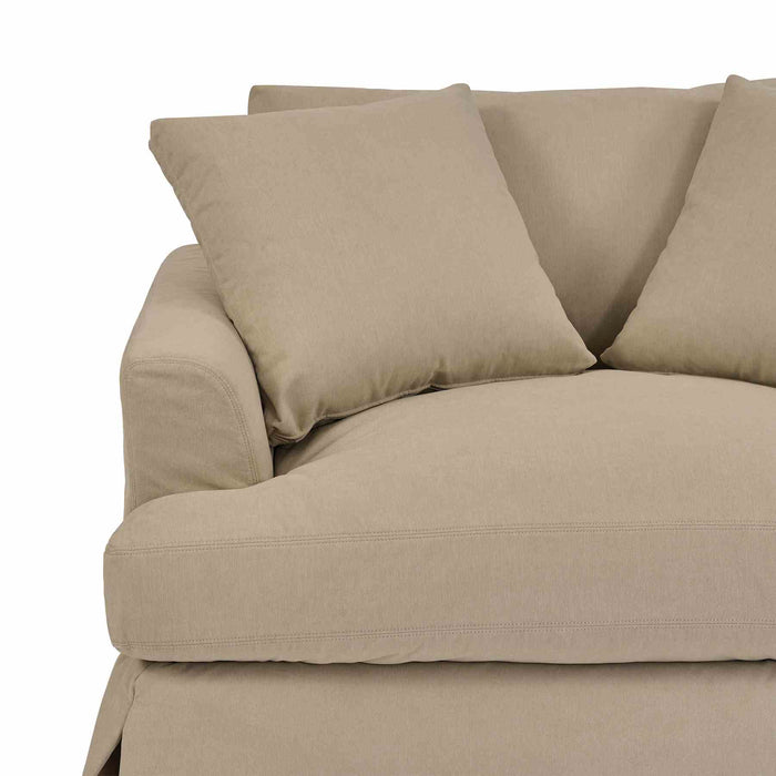 Ciara 53" Upholstered Chair and a Half in Sahara Brown