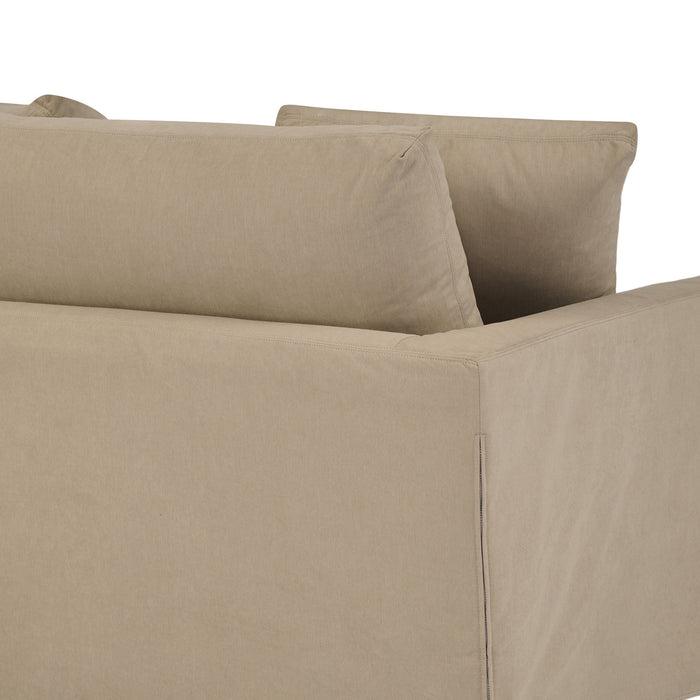 Ciara 53" Upholstered Chair and a Half in Sahara Brown