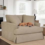 Ciara 53" Upholstered Chair and a Half in Sahara Brown - Furniture City (CA)l