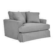 Ciara 53" Upholstered Chair and a Half in Slate Gray - Furniture City (CA)l