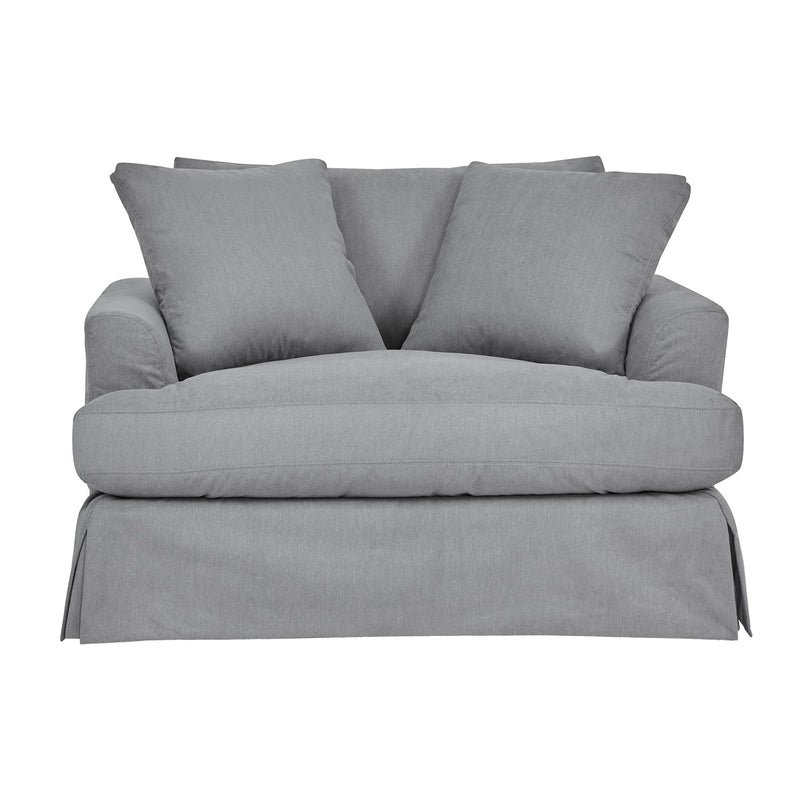 Ciara 53" Upholstered Chair and a Half in Slate Gray - Furniture City (CA)l
