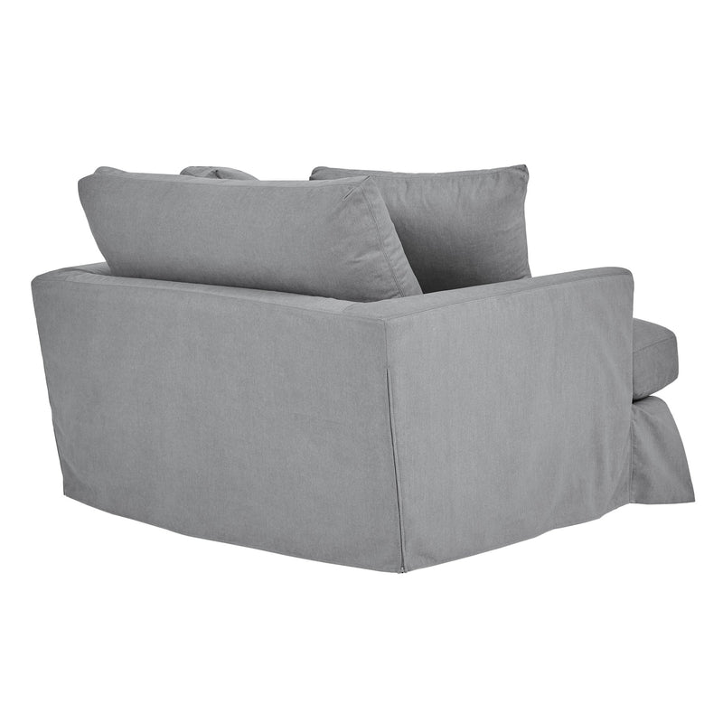 Ciara 53" Upholstered Chair and a Half in Slate Gray - Furniture City (CA)l