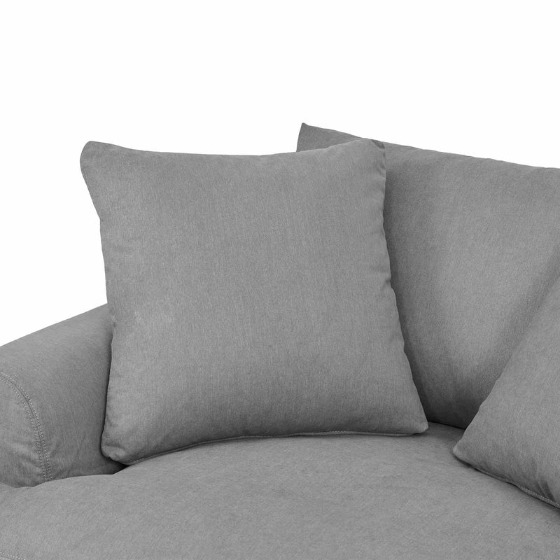 Ciara 53" Upholstered Chair and a Half in Slate Gray - Furniture City (CA)l