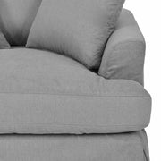 Ciara 53" Upholstered Chair and a Half in Slate Gray - Furniture City (CA)l