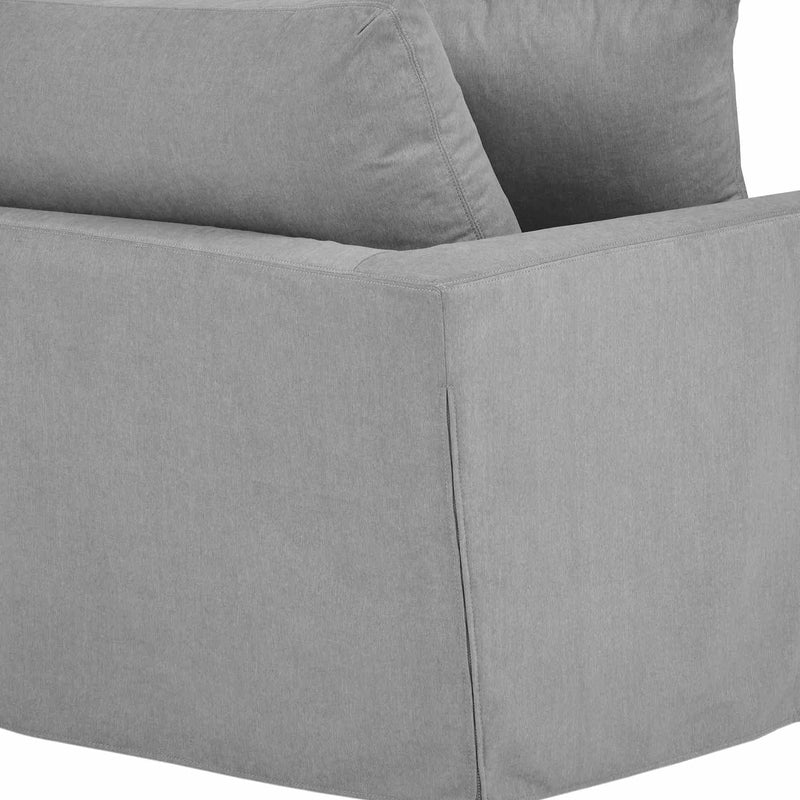 Ciara 53" Upholstered Chair and a Half in Slate Gray - Furniture City (CA)l
