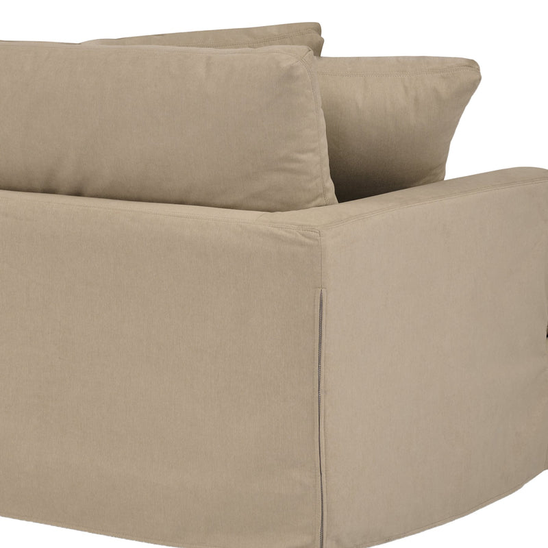 Ciara 93" Upholstered Sofa in Sahara Brown - Furniture City (CA)l