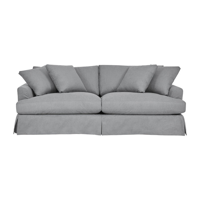 Ciara 93" Upholstered Sofa in Slate Gray