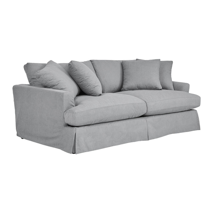 Ciara 93" Upholstered Sofa in Slate Gray