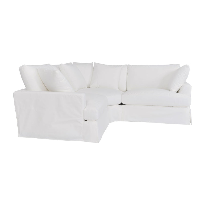 Ciara Upholstered 3 Piece Sectional Sofa in Pearl - Furniture City (CA)l
