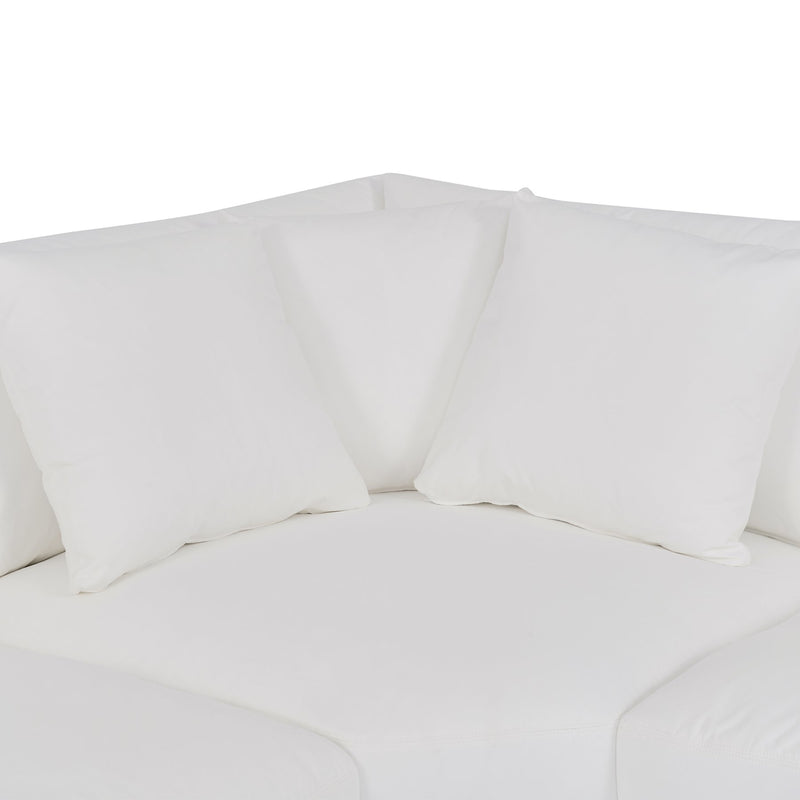 Ciara Upholstered 3 Piece Sectional Sofa in Pearl - Furniture City (CA)l