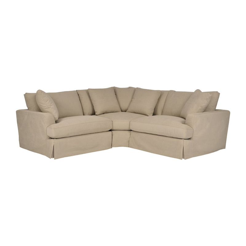 Ciara Upholstered 3 Piece Sectional Sofa in Sahara Brown - Furniture City (CA)l