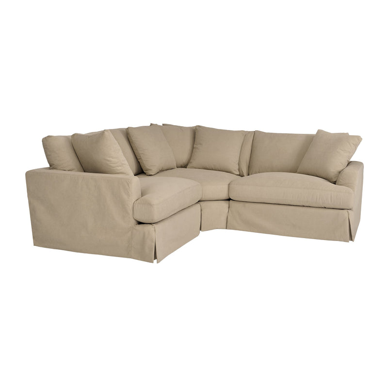 Ciara Upholstered 3 Piece Sectional Sofa in Sahara Brown - Furniture City (CA)l