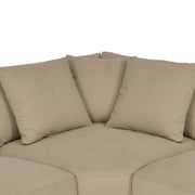 Ciara Upholstered 3 Piece Sectional Sofa in Sahara Brown - Furniture City (CA)l