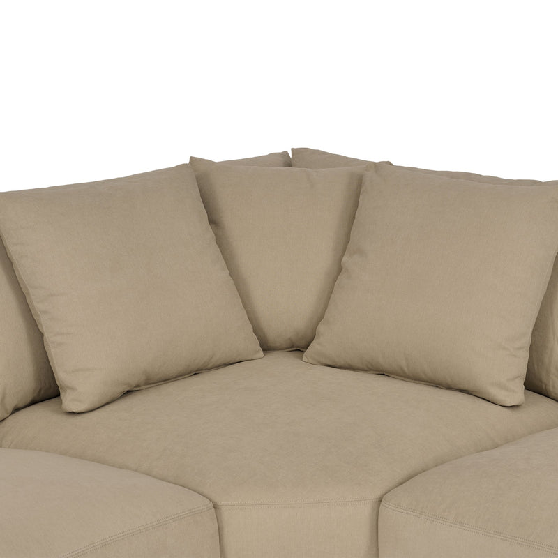 Ciara Upholstered 3 Piece Sectional Sofa in Sahara Brown - Furniture City (CA)l