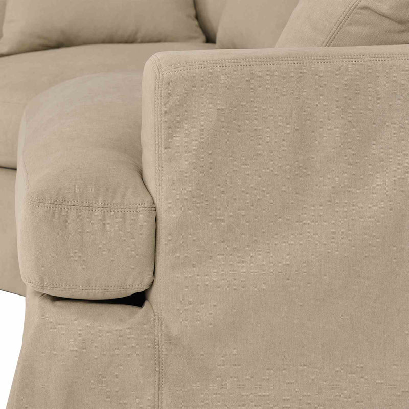 Ciara Upholstered 3 Piece Sectional Sofa in Sahara Brown - Furniture City (CA)l