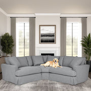 Ciara Upholstered 3 Piece Sectional Sofa in Slate Gray - Furniture City (CA)l