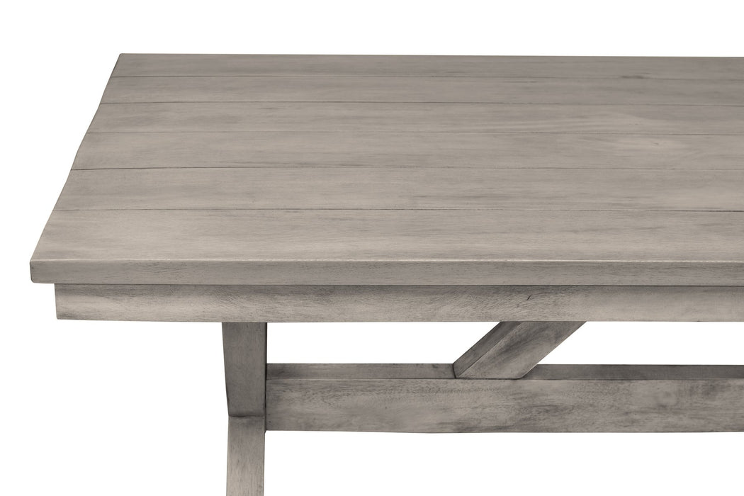 Costa Patio Outdoor Dining Table in Gray Acacia Wood