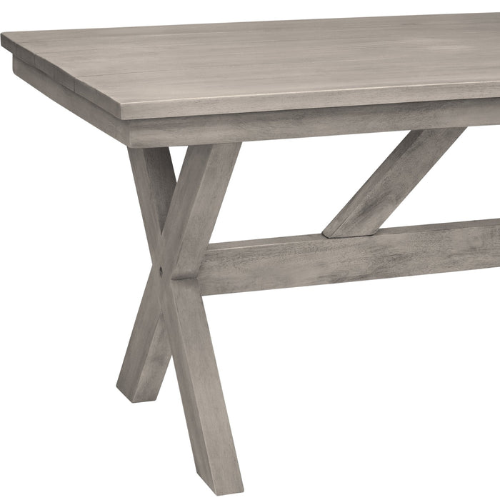 Costa Patio Outdoor Dining Table in Gray Acacia Wood