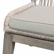 Costa Patio Outdoor Dining Chairs in Gray Acacia Wood and Rope - Set of 2 - Furniture City (CA)l